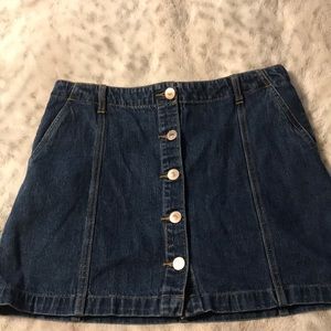 Forever 21 jean button down skirt